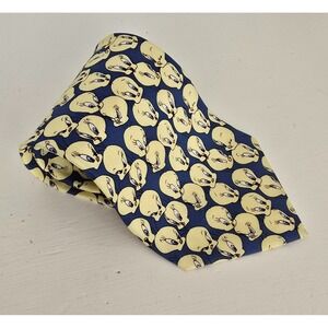 VTG 1995 Warner Bros Mens Tweety Bird Looney Tunes Silk Necktie Timeless Novelty